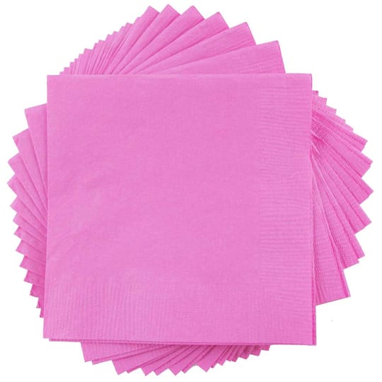 JAM Paper Medium Lunch Napkins, 100ct. in Pink | 6.5" x 6.5" | Michaels®